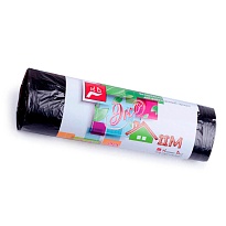 Мешки для мусора 30 л, черные, в рулоне 20 шт., ПНД, 6 мкм, 600х500 мм, Концепция Быта ЭкоДом, 601348 в Обнинске