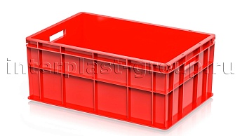 Ящик для молока, мяса, овощей и фруктов сплошной усиленный красный в Обнинске
