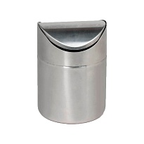 Урна для мусора 1,2 л настольная, с качающейся крышкой, нержавеющая сталь, матовая в Обнинске Урна для мусора 1,2 л настольная, с качающейся крышкой, нержавеющая сталь, матовая в Обнинске