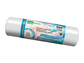 Мешки для мусора 360 л, белые, в рулоне 10 шт., ПВД 65 мкм, 1400х1000 мм, PREMIUM+, 3601015302 в Обнинске