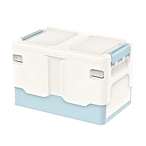 Ящик пластиковый складной белый, дно голубое, 370х240х240 мм в Обнинске Ящик пластиковый складной белый, дно голубое, 370х240х240 мм в Обнинске