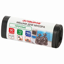 Мешки для мусора 90 л, черные, в рулоне 10 шт., ПВД, 25 мкм, 950х600 мм, LAIMA, 605332 в Обнинске Мешки для мусора 90 л, черные, в рулоне 10 шт., ПВД, 25 мкм, 950х600 мм, LAIMA, 605332 в Обнинске