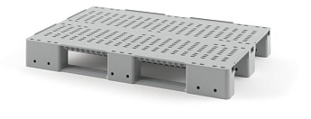 Поддон пластиковый перфорированный (усилен 2 трубами) с бортиками серый в Обнинске Поддон пластиковый перфорированный (усилен 2 трубами) с бортиками серый в Обнинске