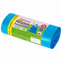 Мешки для мусора 35 л, синие, в рулоне 30 шт., ПНД, 10 мкм, 600х500 мм, Любаша, 608091 в Обнинске Мешки для мусора 35 л, синие, в рулоне 30 шт., ПНД, 10 мкм, 600х500 мм, Любаша, 608091 в Обнинске