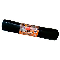 Мешки для мусора 480 л, черные, в рулоне 5 шт., ПВД, 65 мкм, 1700х1300 мм, Концепция Быта Профи, 603735 в Обнинске