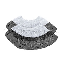 Бахилы бело-черные 1000 шт (500 пар), 48 мкм, двойная подошва, с одной резинкой, Эконом+ в Обнинске Бахилы бело-черные 1000 шт (500 пар), 48 мкм, двойная подошва, с одной резинкой, Эконом+ в Обнинске