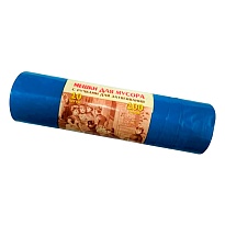 Мешки для мусора 100 л, с завязками, синие, в рулоне 10 шт., ПВД, 40 мкм, 840х670 мм, Концепция Быта Vitalux, 604933 в Обнинске Мешки для мусора 100 л, с завязками, синие, в рулоне 10 шт., ПВД, 40 мкм, 840х670 мм, Концепция Быта Vitalux, 604933 в Обнинске